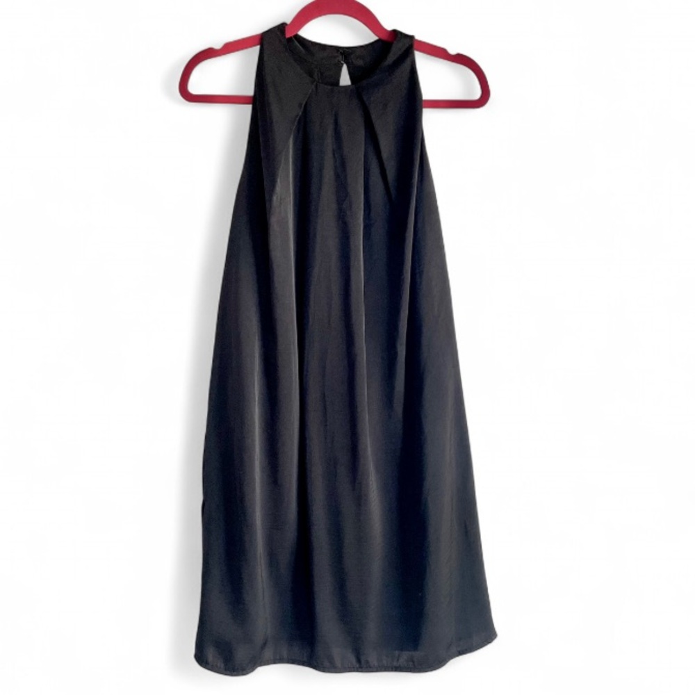 Mango High Neck Sleeveless Black A Line Dress Size XS